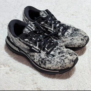 Brooks Adrenaline GTS 23 Running Sneaker Shoes Gray Black White Camo Men's US 9